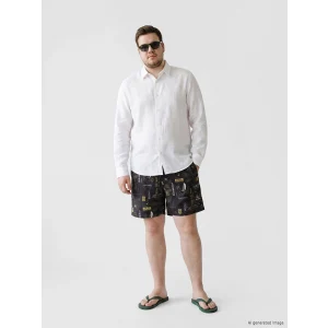 LCW SWIMWEAR Antrasit Kısa Boy Desenli Erkek Deniz Şortu