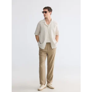 LCW Vision Bej Regular Fit Keten Görünümlü Erkek Pantolon