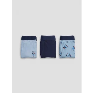 LCW Kids Mavi Erkek Çocuk Boxer 3lü Paket