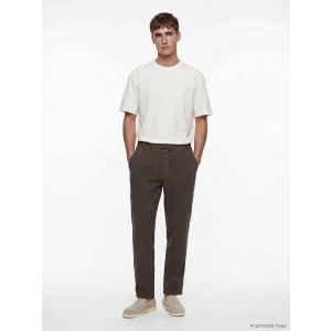 LCW Vision Kahverengi Regular Fit Keten Görünümlü Erkek Pantolon