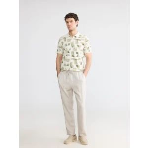 LCW Vision Bej Regular Fit Keten Karışımlı Erkek Pantolon
