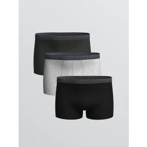 LC WAIKIKI Antrasit Standart Kalıp Pamuklu Esnek Erkek Boxer 3lü