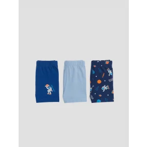 LCW Kids Lacivert Baskılı Erkek Çocuk 3lü Boxer