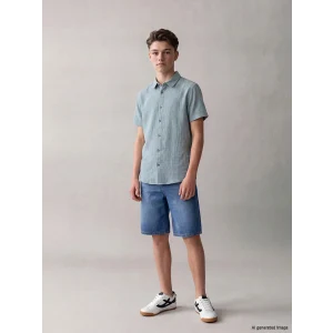 LCW Kids İndigo Geniş Paça Erkek Çocuk Jean Şortolon