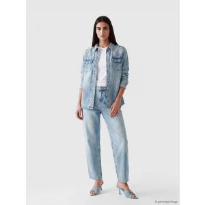 LCW Vision İndigo Carrot Fit Kadın Pileli Jean Pantolon