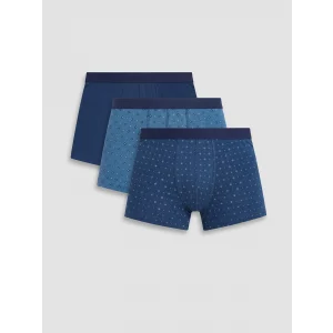 LC WAIKIKI Lacivert Relax Fit Pamuklu Esnek Erkek 3lü Boxer