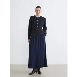 LCW Grace Lacivert Beli Lastikli Belmando Kloş Etek