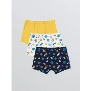 LCW Kids Lacivert Baskılı Erkek Çocuk Boxer 3lü