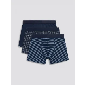 LC WAIKIKI Lacivert Pamuklu Esnek Erkek Boxer 3lü