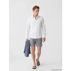 LCW SWIMWEAR Gri Kısa Boy Erkek Deniz Şortu