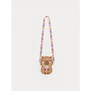 LCW ACCESSORIES Kahverengi Hayvan Figürlü Kız Çocuk Omuz Çantası
