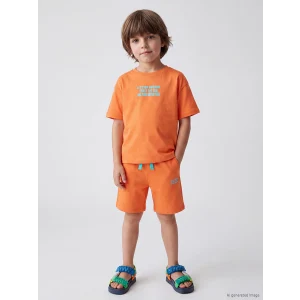 LCW Kids Turuncu Baskılı Erkek Çocuk Takım