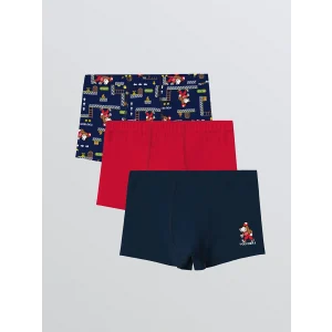LCW Kids Lacivert Baskılı Erkek Çocuk 3lü Boxer