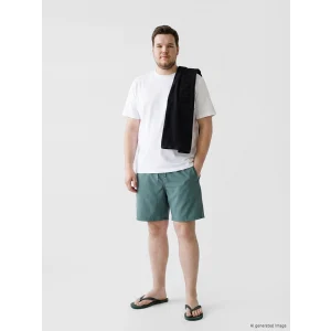 LCW SWIMWEAR Petrol Diz Hizası Boy Erkek Deniz Şortu