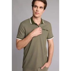 Defacto G7063AXKH442 Haki Regular Fıt Polo Yaka Kısa Kollu Polo Tişört