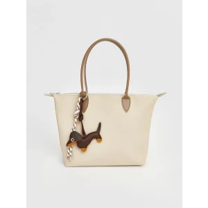 LCW ACCESSORIES Bej Deri Görünümlü Kız Çocuk Omuz Çantası