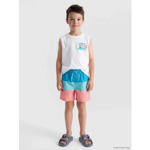 LCW Kids Mavi Hızlı Kuruyan Erkek Çocuk Deniz Şortu