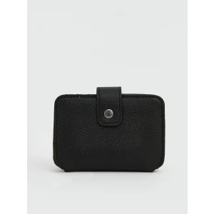 LCW ACCESSORIES Siyah Deri Görünümlü Erkek Kartlık