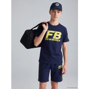 LCW Kids Lacivert Fenerbahçe Baskılı Erkek Çocuk Şort