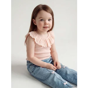 LCW baby Pembe Fisto Detaylı Kız Bebek Tişört