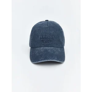 LCW ACCESSORIES Mavi Yazı Nakışlı Kadın Kep Şapka