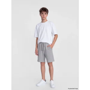 LCW Kids Gri Beli Lastikli Erkek Çocuk Pike Şort
