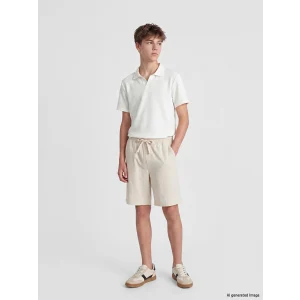 LCW Kids Bej Beli Lastikli Erkek Çocuk Müslin Şort