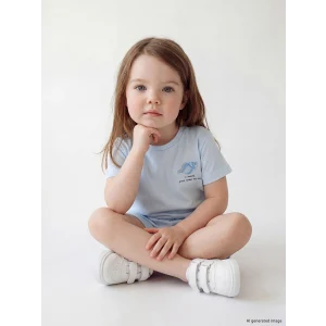 LCW baby Mavi Deniz Kabuğu Baskılı Kız Bebek Pijama Takımı