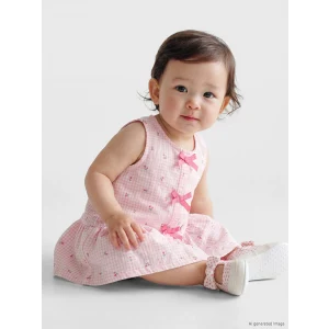 LCW baby Pembe Fiyonklu Kız Bebek Elbise