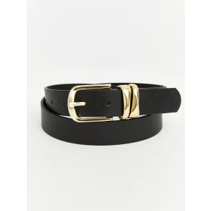 LCW ACCESSORIES Siyah Deri Görünümlü Kadın Kemer