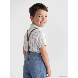 LCW Kids Mavi Erkek Çocuk Kısa Kollu Gömlek