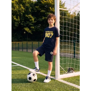 LCW Kids Lacivert Fenerbahçe Baskılı Erkek Çocuk Şortlu Takım