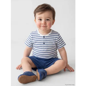LCW baby Ekru Çizgili Erkek Bebek Takım