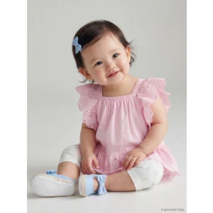 LCW baby Pembe Fisto İşlemeli Kız Bebek Takım