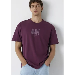Mavi 0613570-70665 Mavi Logo Baskılı Mor Tişört