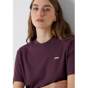 Mavi 1612122-70223 Mini Mavi Logo Baskılı İnterlok Kahverengi Basic Tişört
