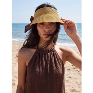 LCW ACCESSORIES Bej Kadın Hasır Vizör Şapka