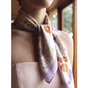 LCW ACCESSORIES Lila Çiçek Desenli Kadın Bandana