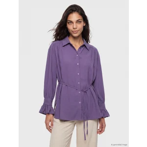 LCW Modest Lila Oversize Kadın Gömlek Tunik