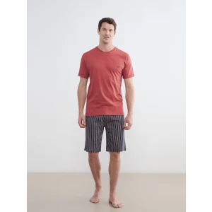 LC WAIKIKI Lacivert Standart Kalıp Erkek Şortlu Pijama Takımı