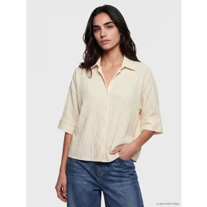 LCW Vision Lila Dokulu Oversize Kadın Gömlek
