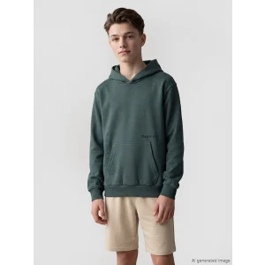 LCW Kids Yeşil Kapüşonlu Baskılı Erkek Çocuk Sweatshirt