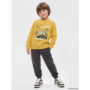 LCW Kids Sarı Baskılı Erkek Çocuk Takım