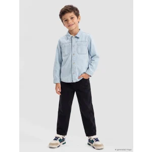 LCW Kids Siyah Baggy Fit Erkek Çocuk Jean Pantolon