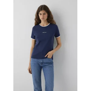 Mavi 1614200-70488 Mavi Logo Baskılı Lacivert Tişört