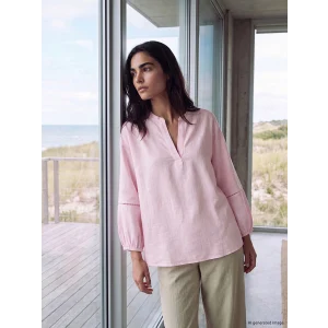 LCW Vision Pembe Kaçık Yaka Nakış Detaylı Bluz