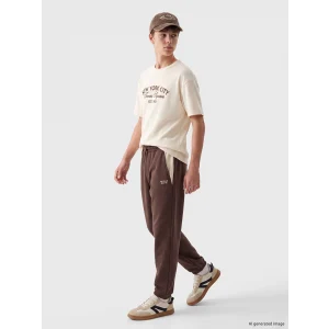 LCW Kids Kahverengi Baskılı Erkek Çocuk Jogger Eşofman Altı