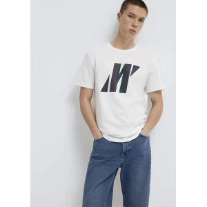 Mavi 066255-30701 Mavi Pro Reflektör Logo Baskılı Beyaz Tişört