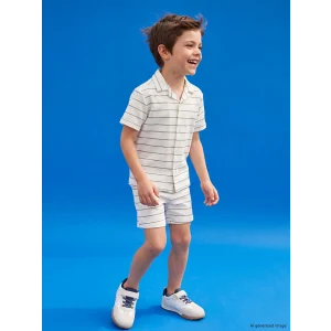 LCW Kids Bej Çizgili Erkek Çocuk Takım
