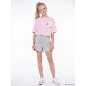 LCW Kids Gri Beli Lastikli Kız Çocuk Şort